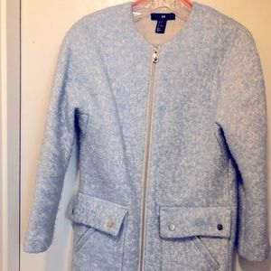 Pastel Blue cocoon coat H&M